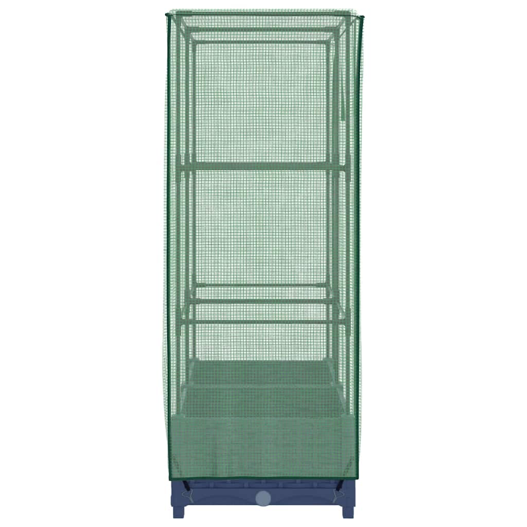 Hochbeet mit Gewächshaus-Aufsatz Rattan-Optik 80x40x123 cm