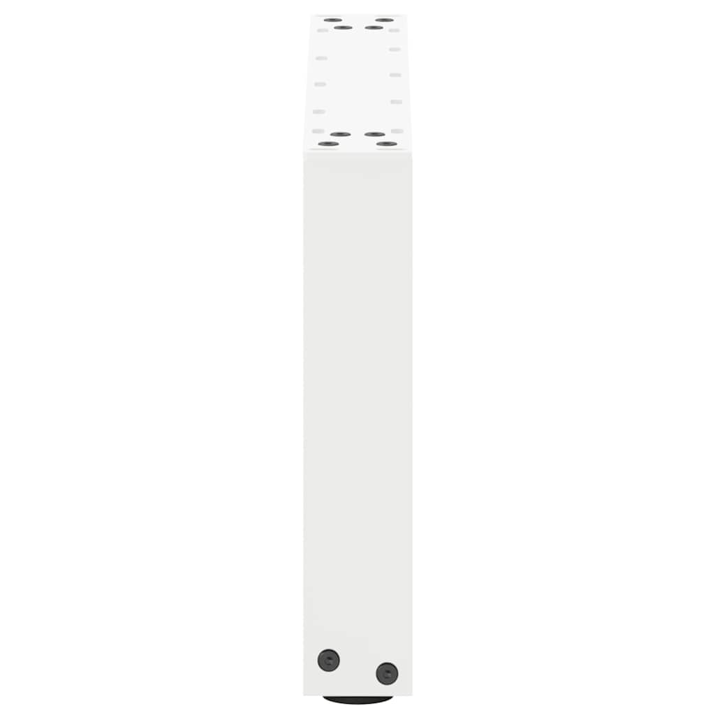 Pieds de table basse en U, 2 pièces, blanc, 50 x 30-31 cm, acier