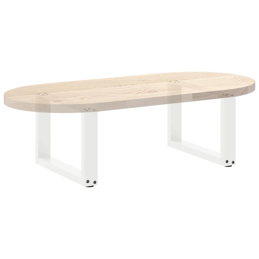 Pieds de table basse en U, 2 pièces, blanc, 50 x 30-31 cm, acier