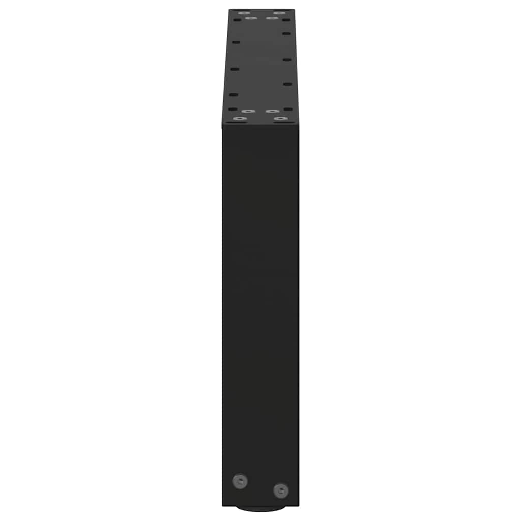 Pieds de table basse en U, 2 pièces, noir, 60 x 30-31 cm, acier