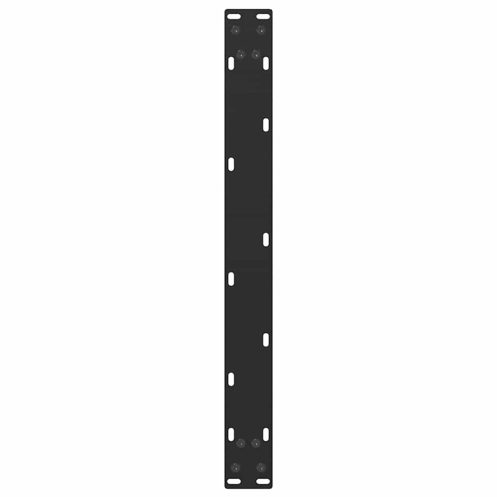 Pieds de table basse en U, 2 pièces, noir, 60 x 30-31 cm, acier