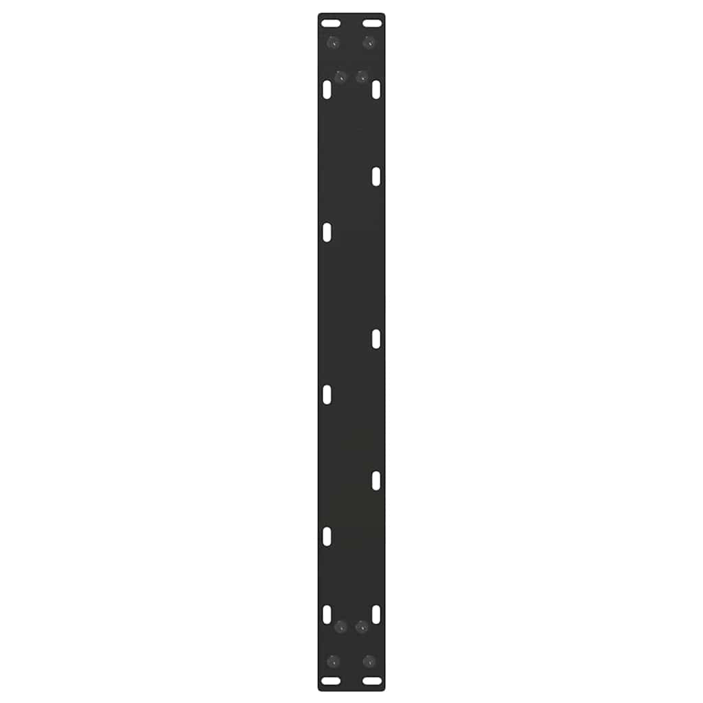 Pieds de table basse en U, 2 pièces, noir, 70 x 30-31 cm, acier