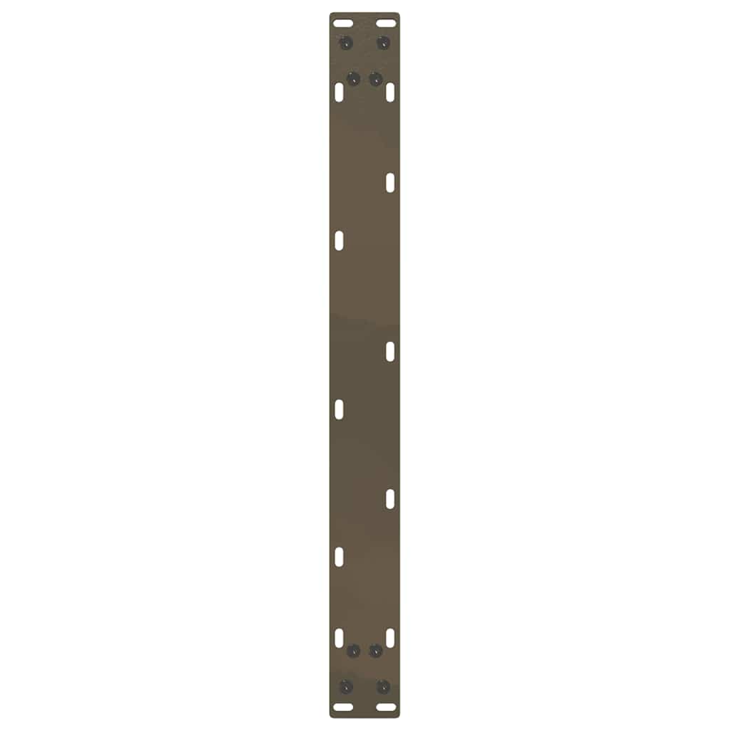 Pieds de table basse en U, 2 pièces, acier naturel, 70 x (30-31) cm