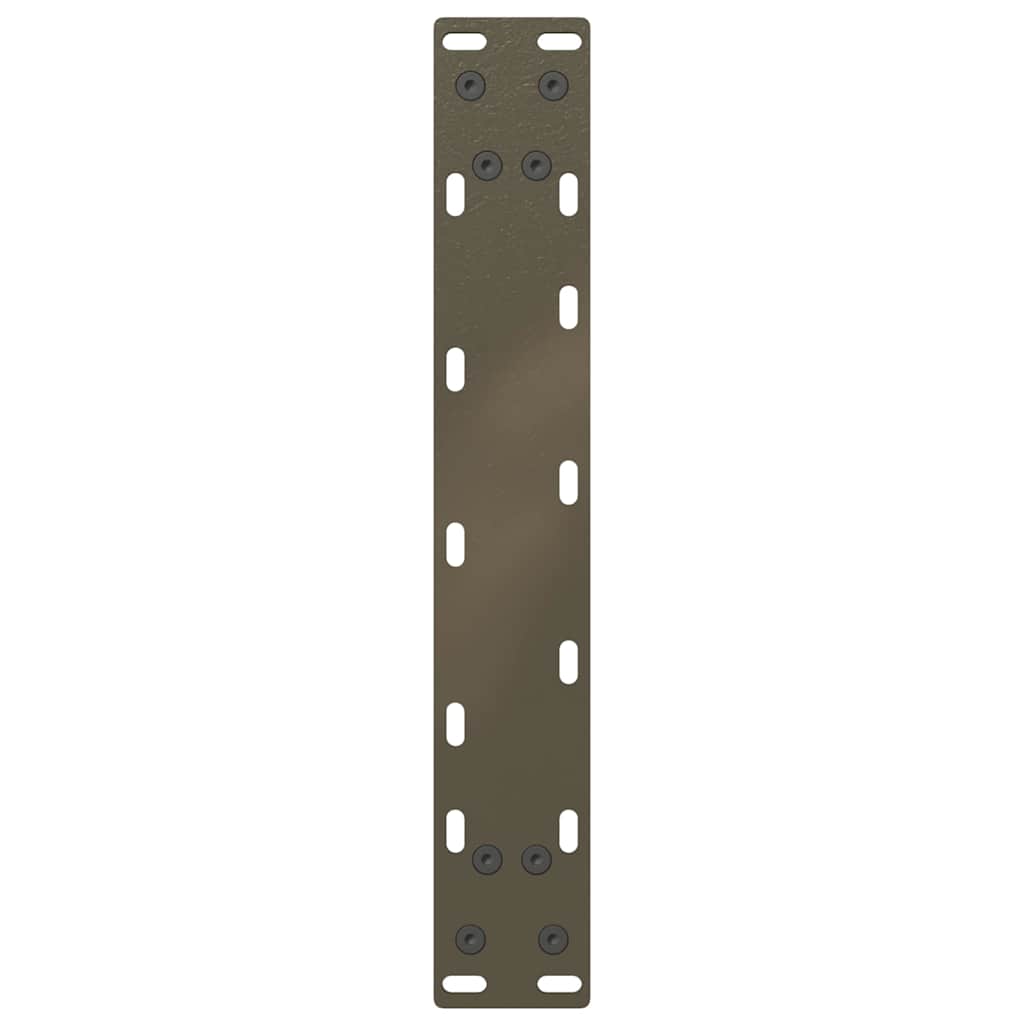 Pieds de table basse en U, 2 pièces, acier naturel, 28 x (42-43) cm
