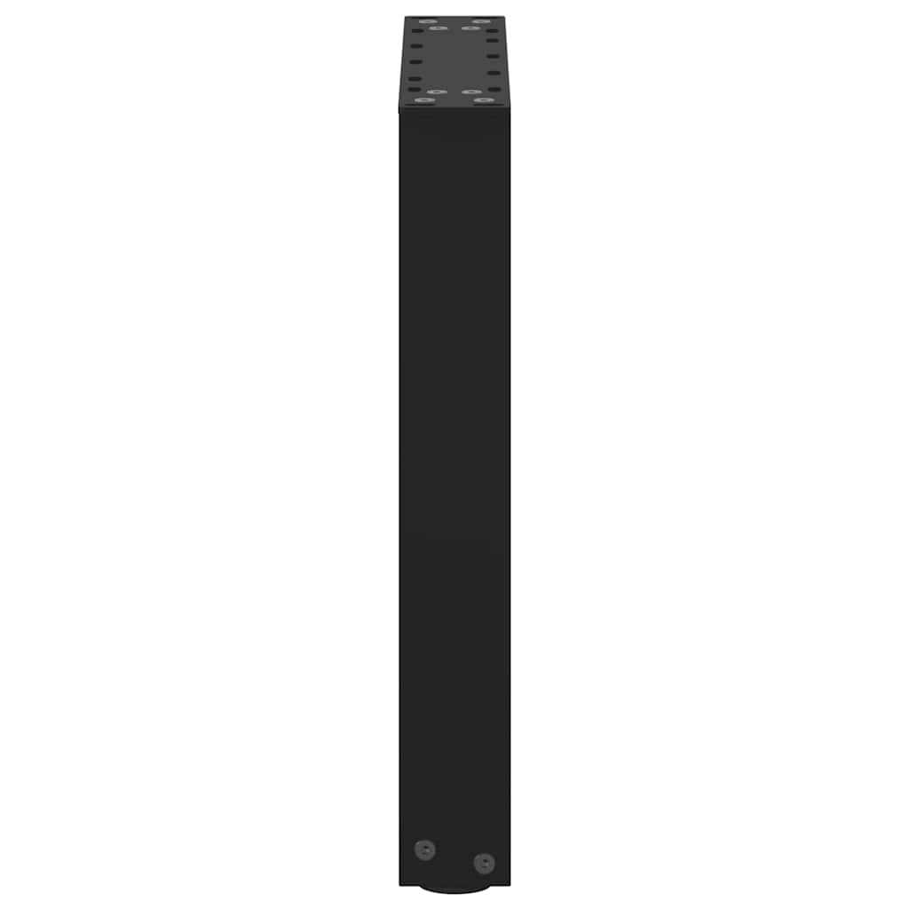 Pieds de table basse en U, 2 pièces, noir, 38 x 42-43 cm, acier