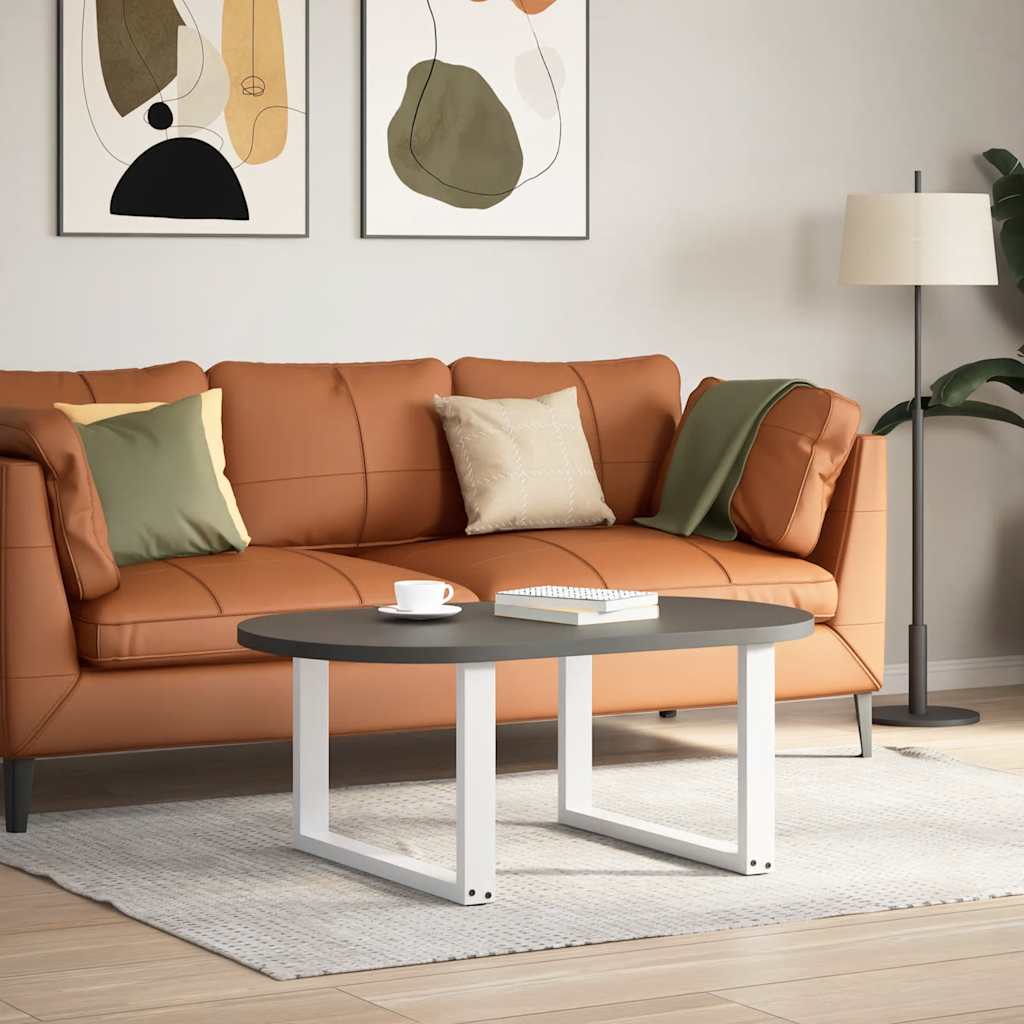 Pieds de table basse en U, 2 pièces, blanc, 60 x 42-43 cm, acier