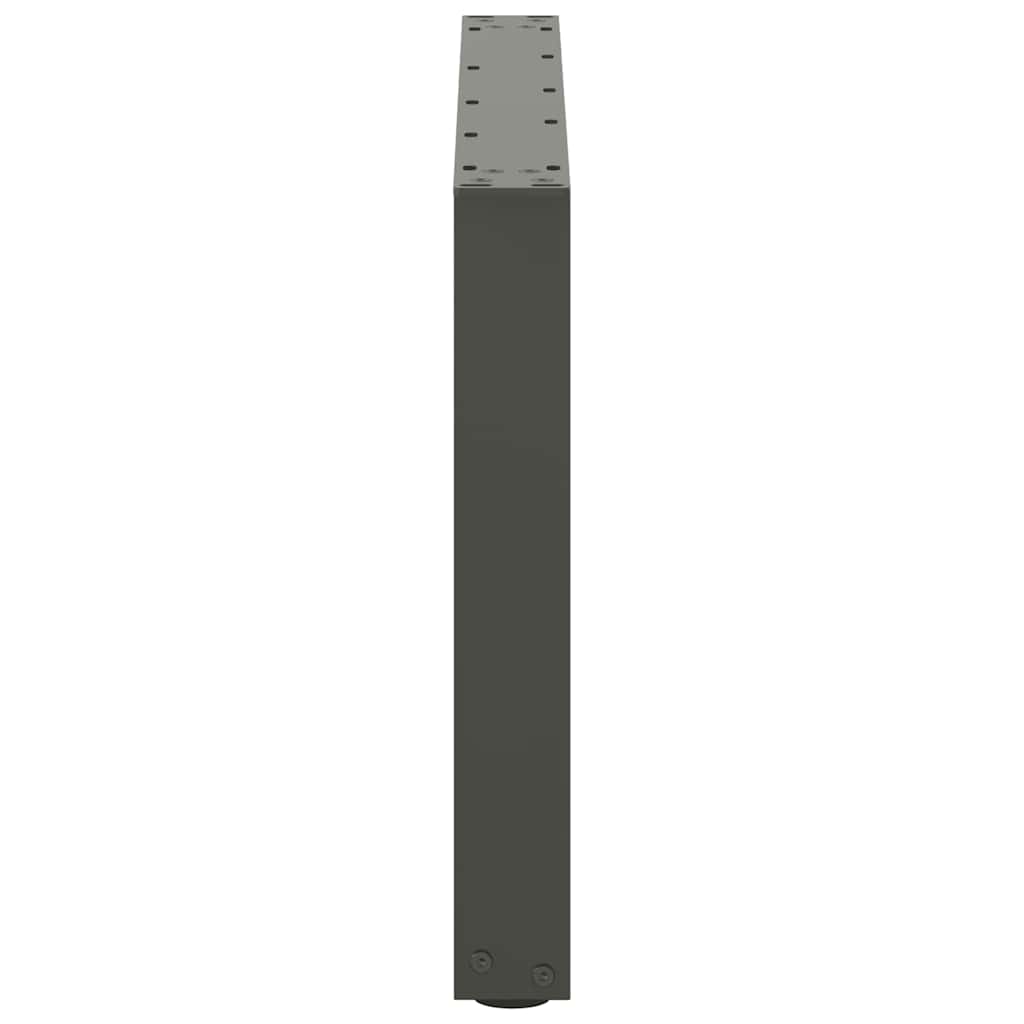 Pieds de table basse en U, 2 pièces, anthracite, 70 x (42-43) cm, acier