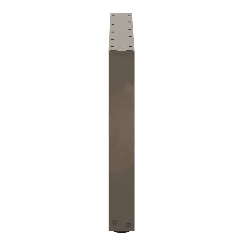 Pieds de table basse en U, 2 pièces, acier naturel, 70 x (42-43) cm
