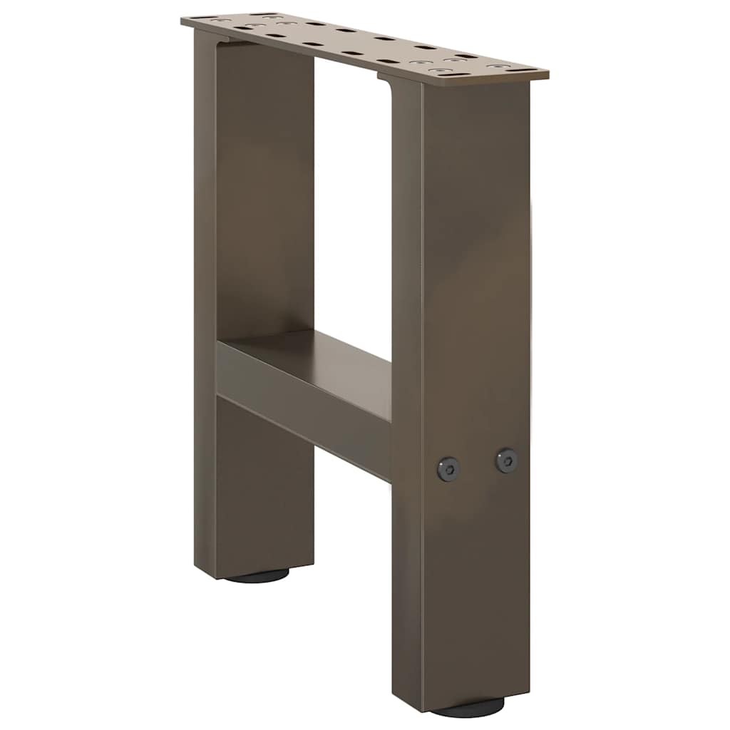 Pieds de table basse en acier naturel, 2 pièces, 30 x 30-31 cm