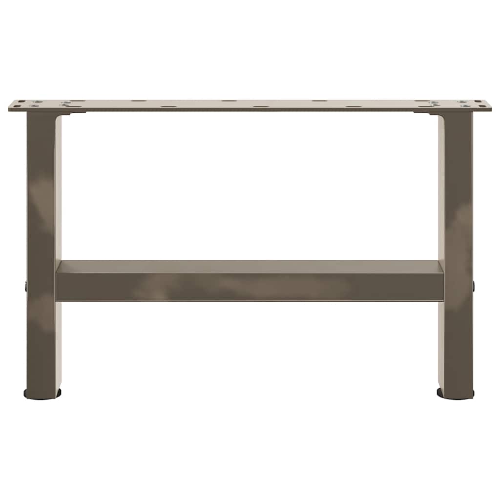 Pieds de table basse en acier naturel, 2 pièces, 50 x (30-31) cm