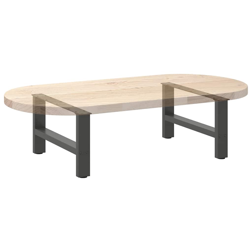 Pieds de table basse anthracite 2 pièces 60x(30-31) cm acier