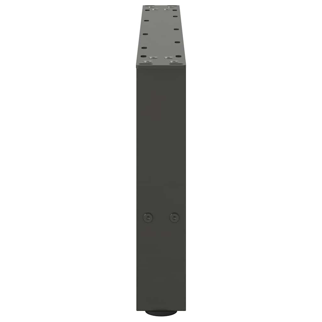 Pieds de table basse anthracite 2 pièces 70x(30-31) cm acier