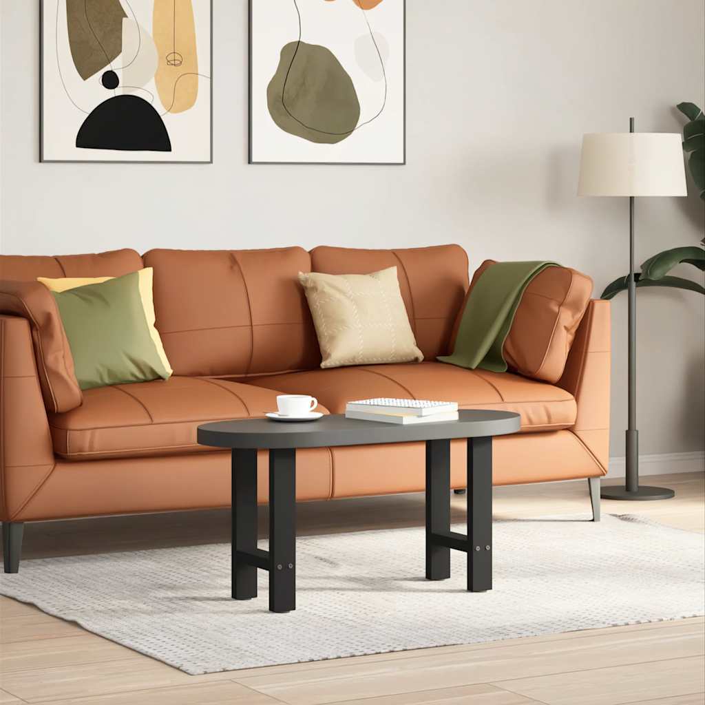 Pieds de table basse noirs, 2 pièces, 38 x (42-43) cm, acier