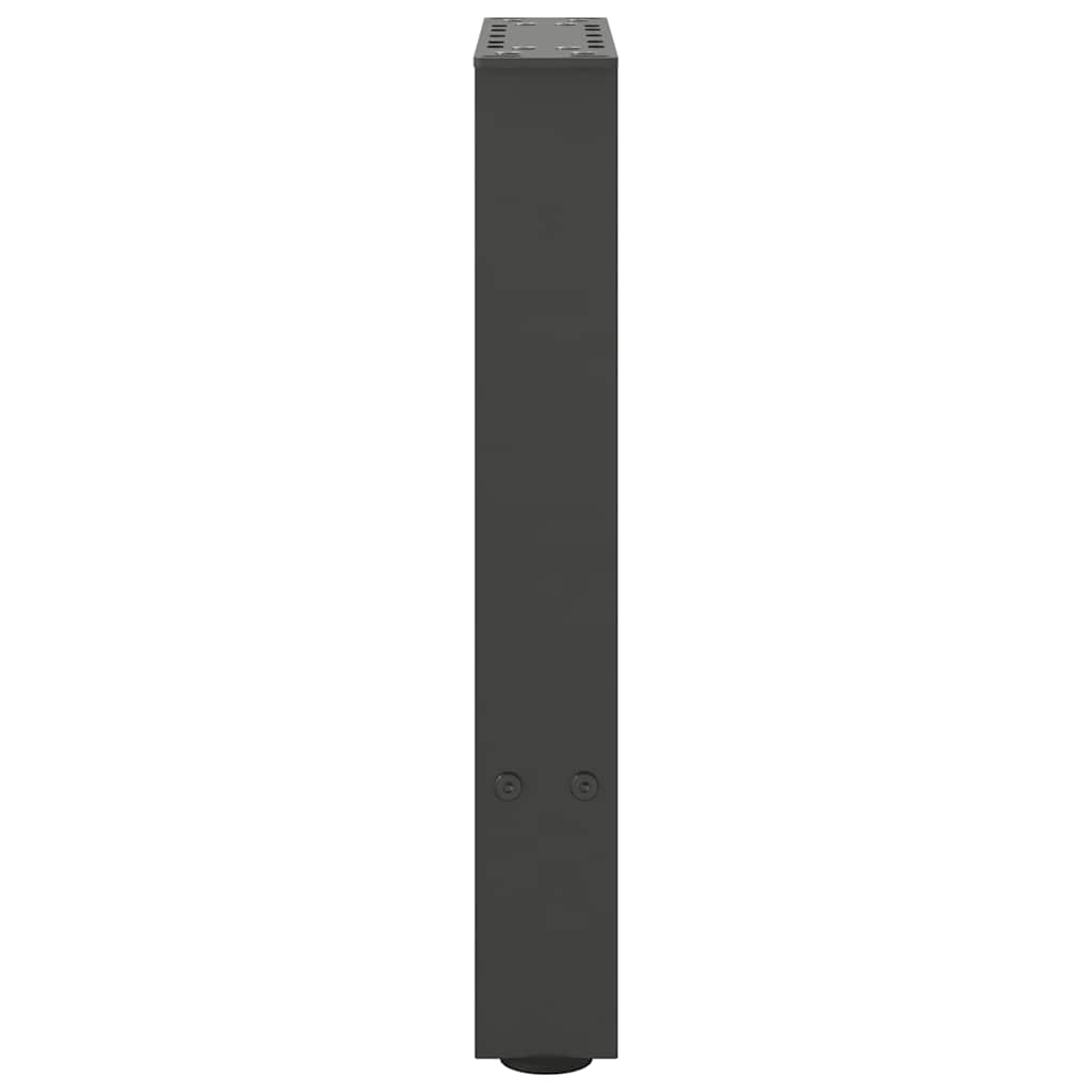Pieds de table basse anthracite 2 pièces 38x(42-43) cm acier
