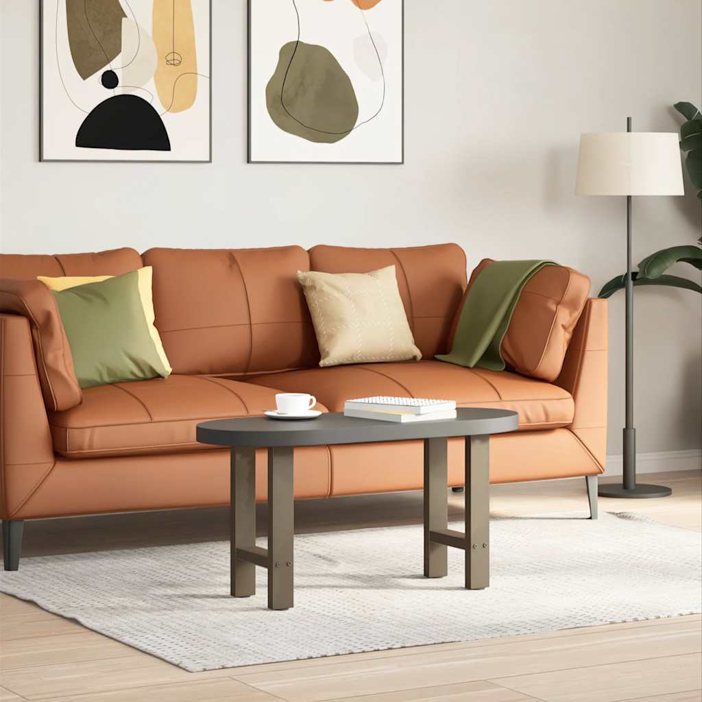 Pieds de table basse en acier naturel, 2 pièces, 38 x (42-43) cm