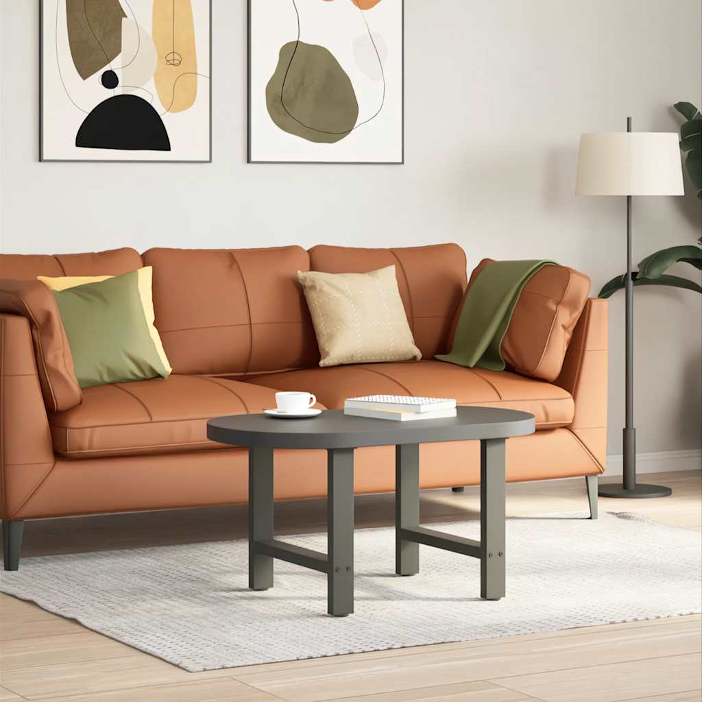 Pieds de table basse anthracite 2 pièces 50x(42-43) cm acier