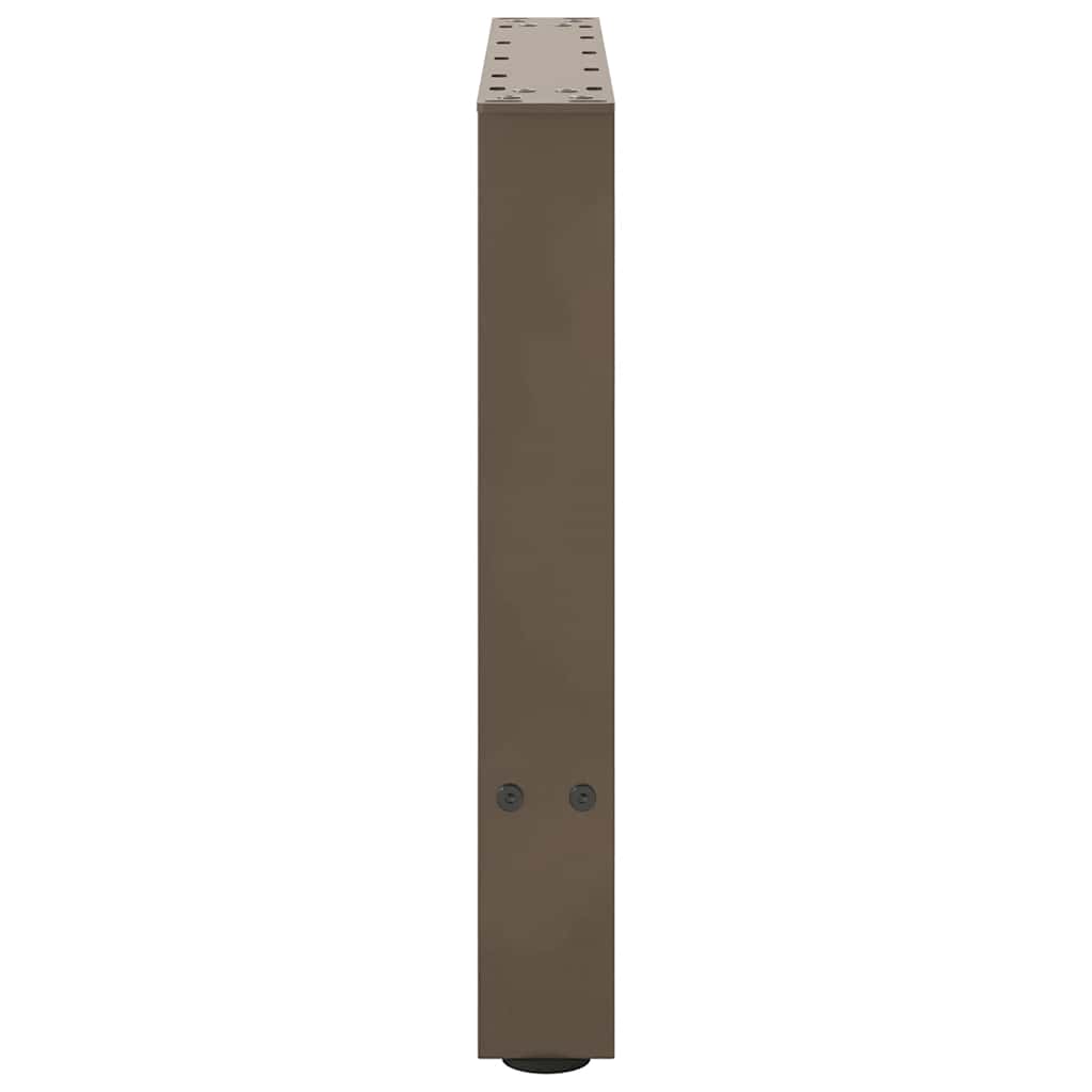 Pieds de table basse en acier naturel, 2 pièces, 50 x (42-43) cm