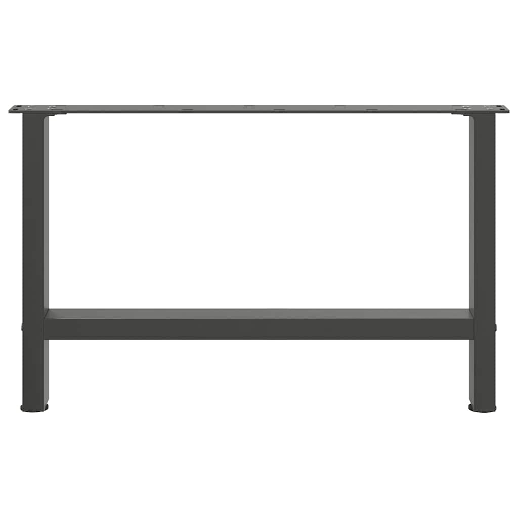 Pieds de table basse anthracite 2 pièces 70x(42-43) cm acier