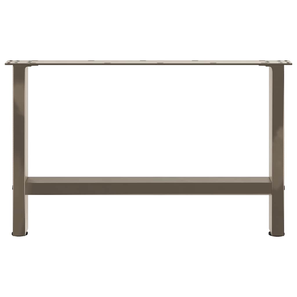 Pieds de table basse en acier naturel, 2 pièces, 70 x (42-43) cm