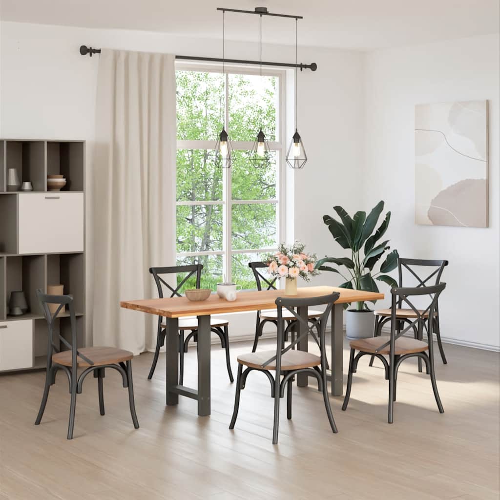 Coffee table legs anthracite 2 pcs. 60x(72-73) cm steel