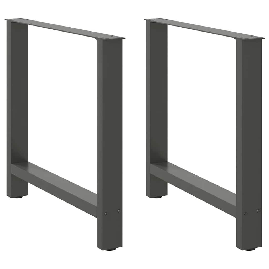 Coffee table legs anthracite 2 pcs. 70x(72-73) cm steel