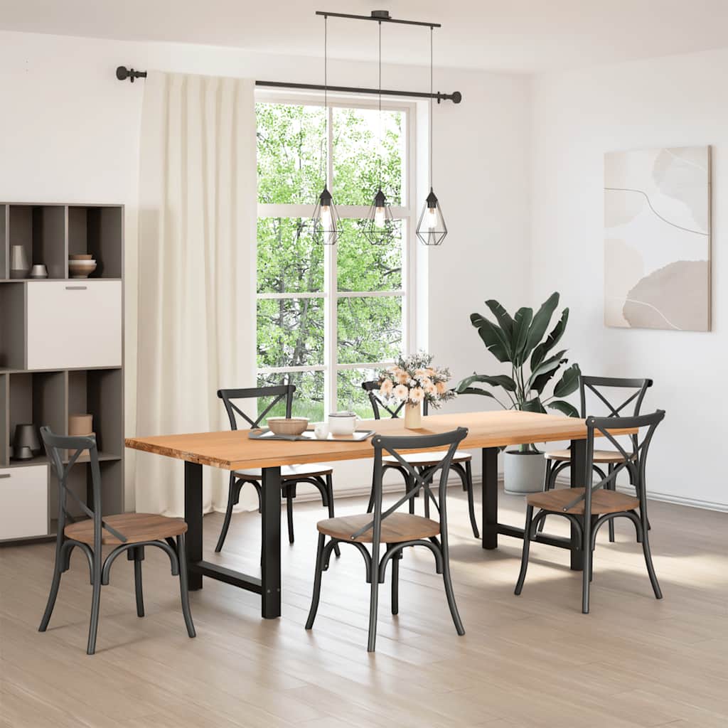 Coffee table legs black 2 pcs. 80x(72-73) cm steel
