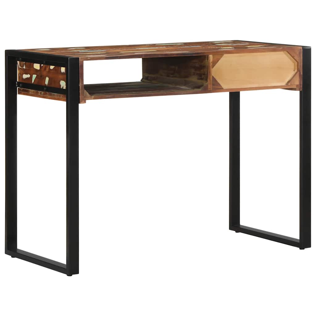 Bureau multicolore 100x50x75 cm bois massif bois de récupération