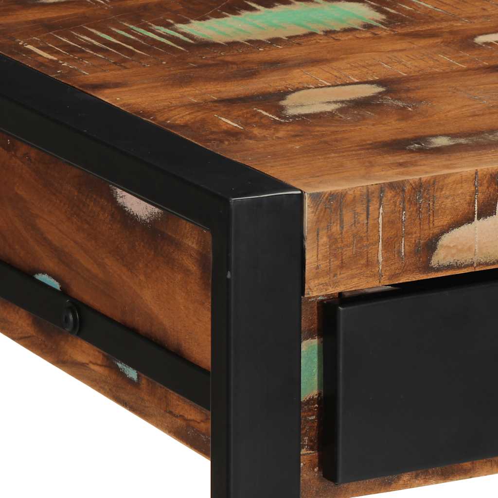 Bureau multicolore 100x50x75 cm bois massif bois de récupération