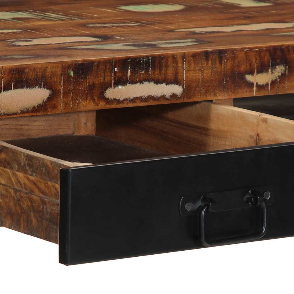 Bureau multicolore 100x50x75 cm bois massif bois de récupération