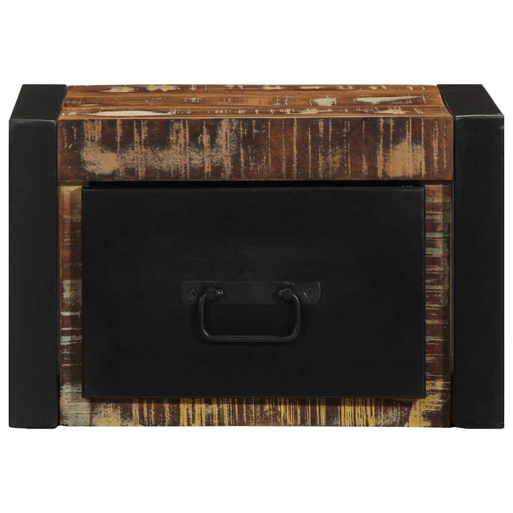 Tables de chevet 2 pièces, multicolores, 40 x 35 x 25 cm, bois massif recyclé