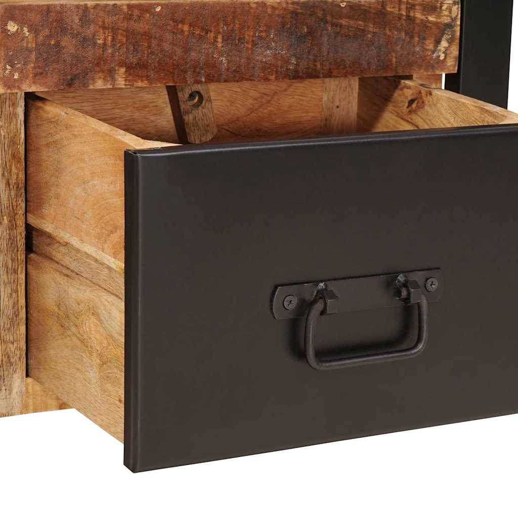 Ankleidehaken mit Regal Braun 40 x 40 x 90 cm Massivholz Mango