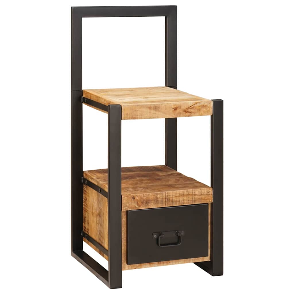 Ankleidehaken mit Regal Braun 40 x 40 x 90 cm Massivholz Mango