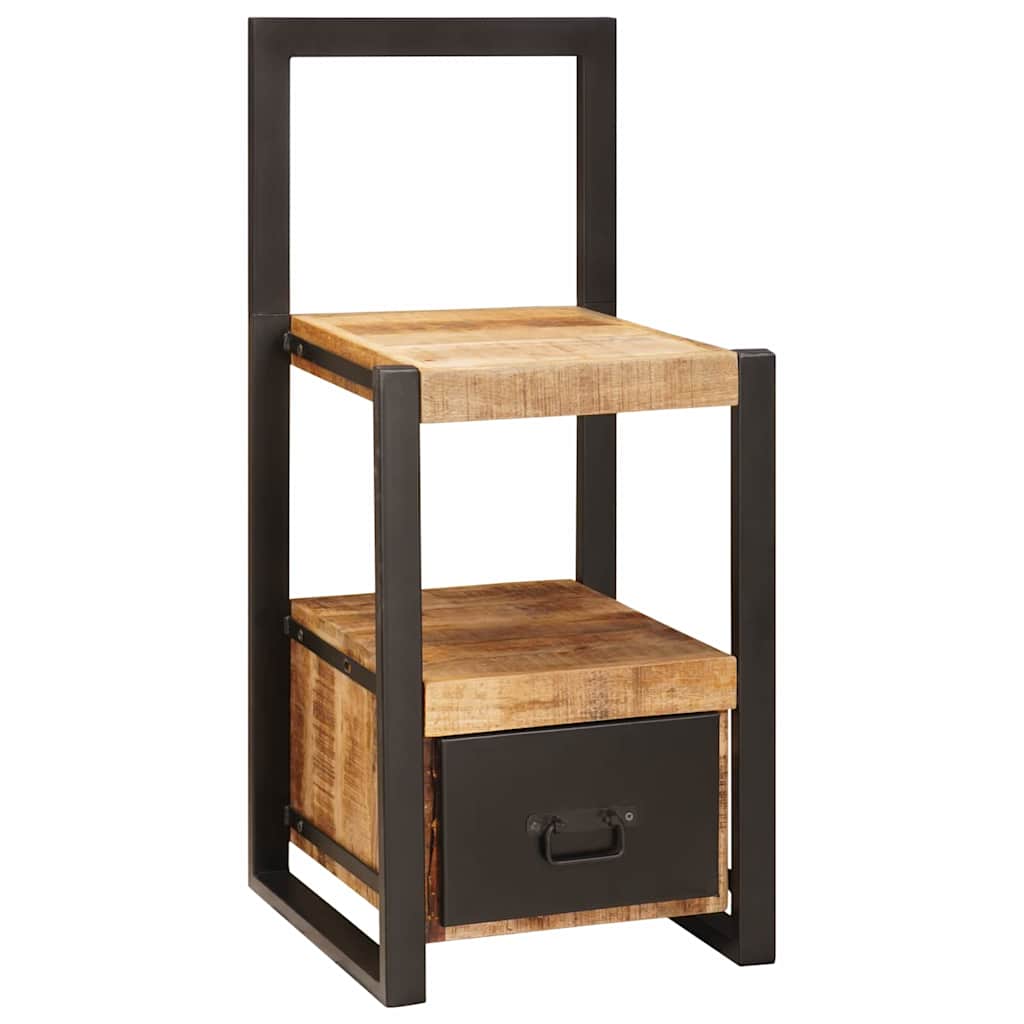 Ankleidehaken mit Regal Braun 40 x 40 x 90 cm Massivholz Mango