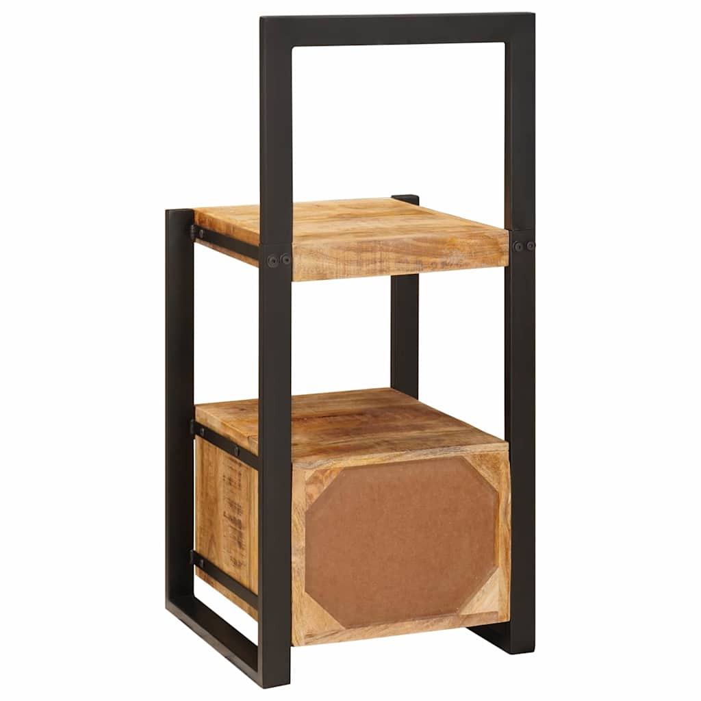 Ankleidehaken mit Regal Braun 40 x 40 x 90 cm Massivholz Mango