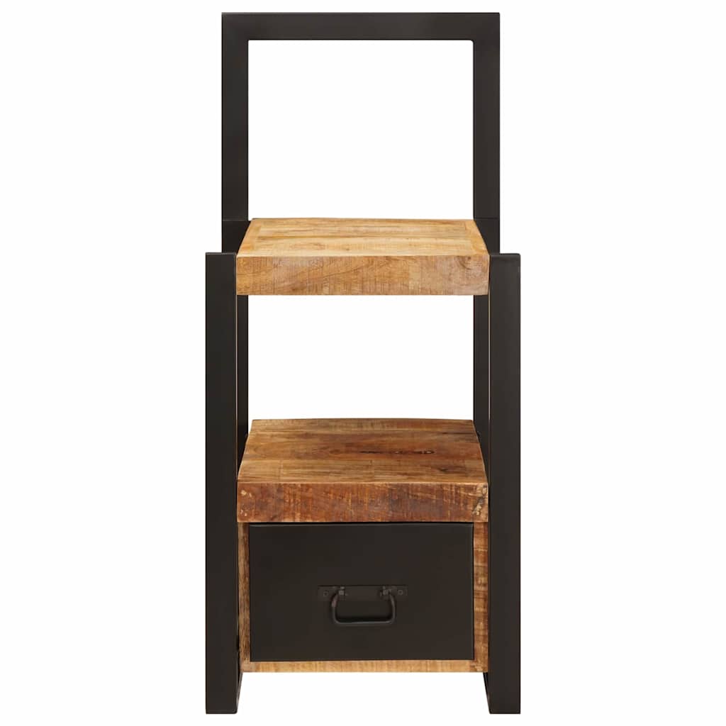Ankleidehaken mit Regal Braun 40 x 40 x 90 cm Massivholz Mango