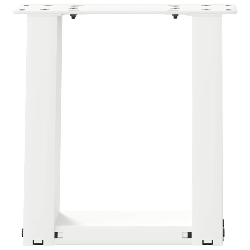 Pieds de table basse en U, 2 pièces, blanc, 30 x 30-31 cm, acier