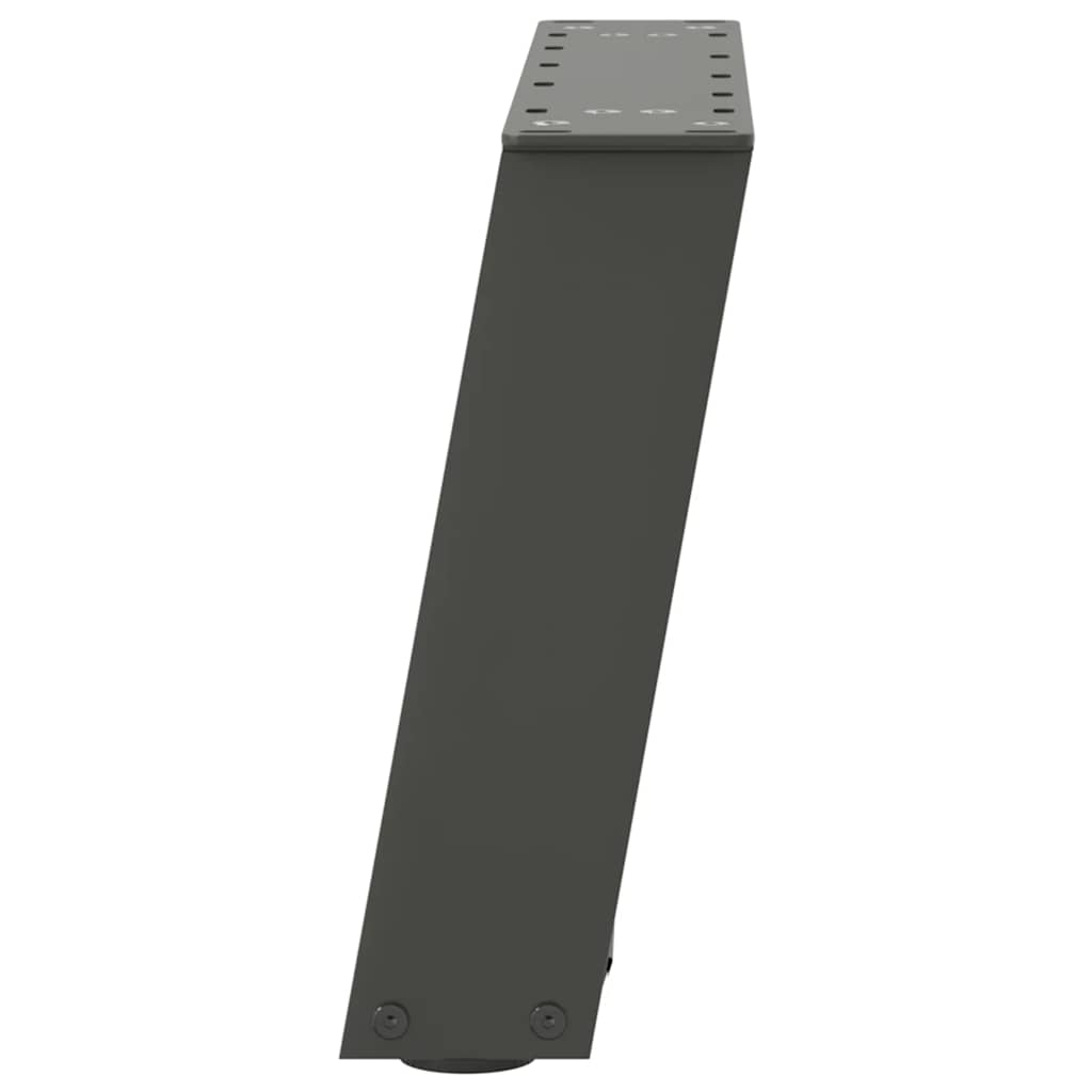 Pieds de table basse en U, 2 pièces, anthracite, 40 x 30-31 cm, acier
