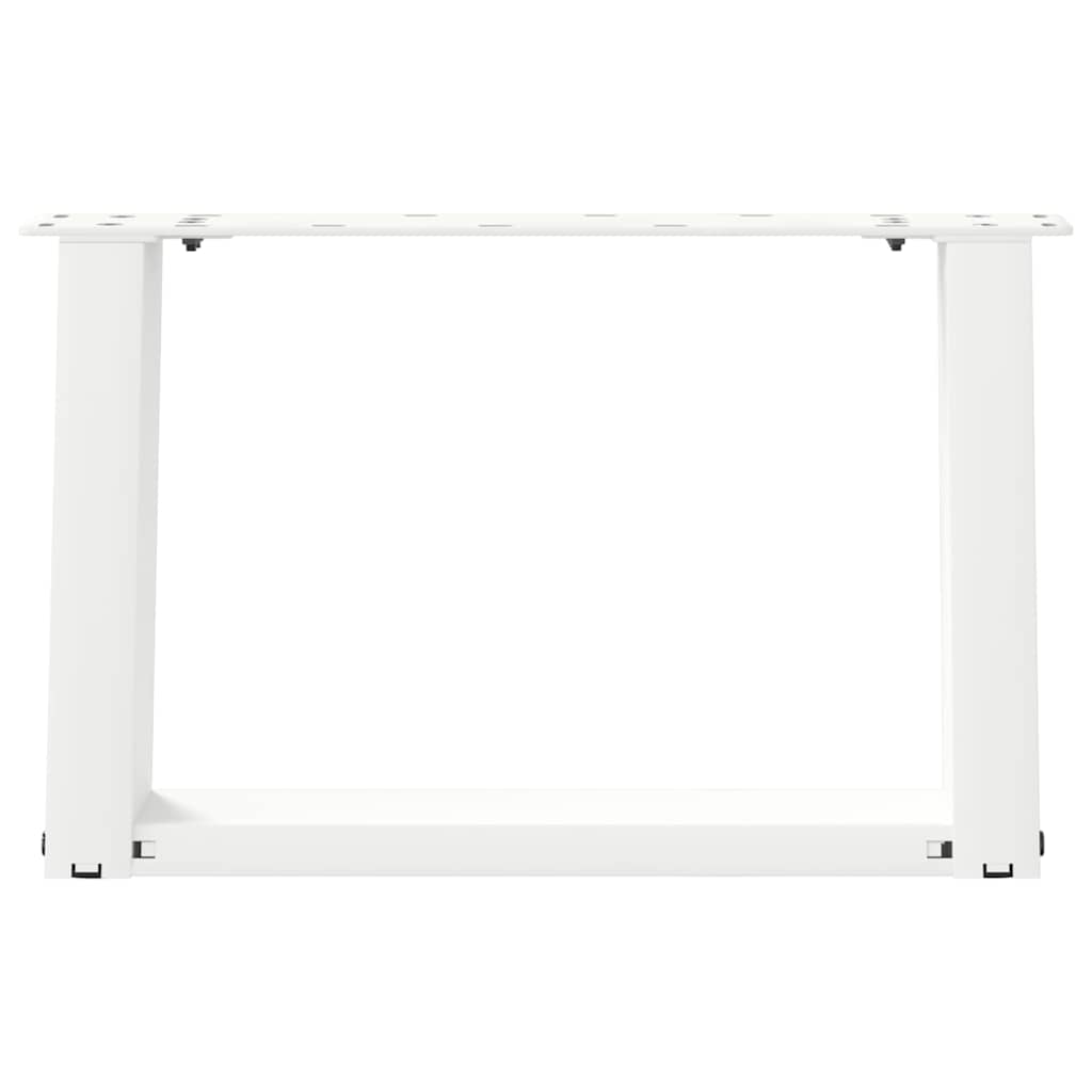 Pieds de table basse en U, 2 pièces, blanc, 50 x 30-31 cm, acier
