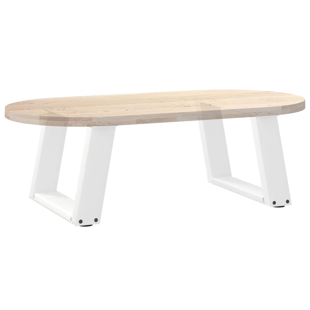 Pieds de table basse en U, 2 pièces, blanc, 50 x 30-31 cm, acier