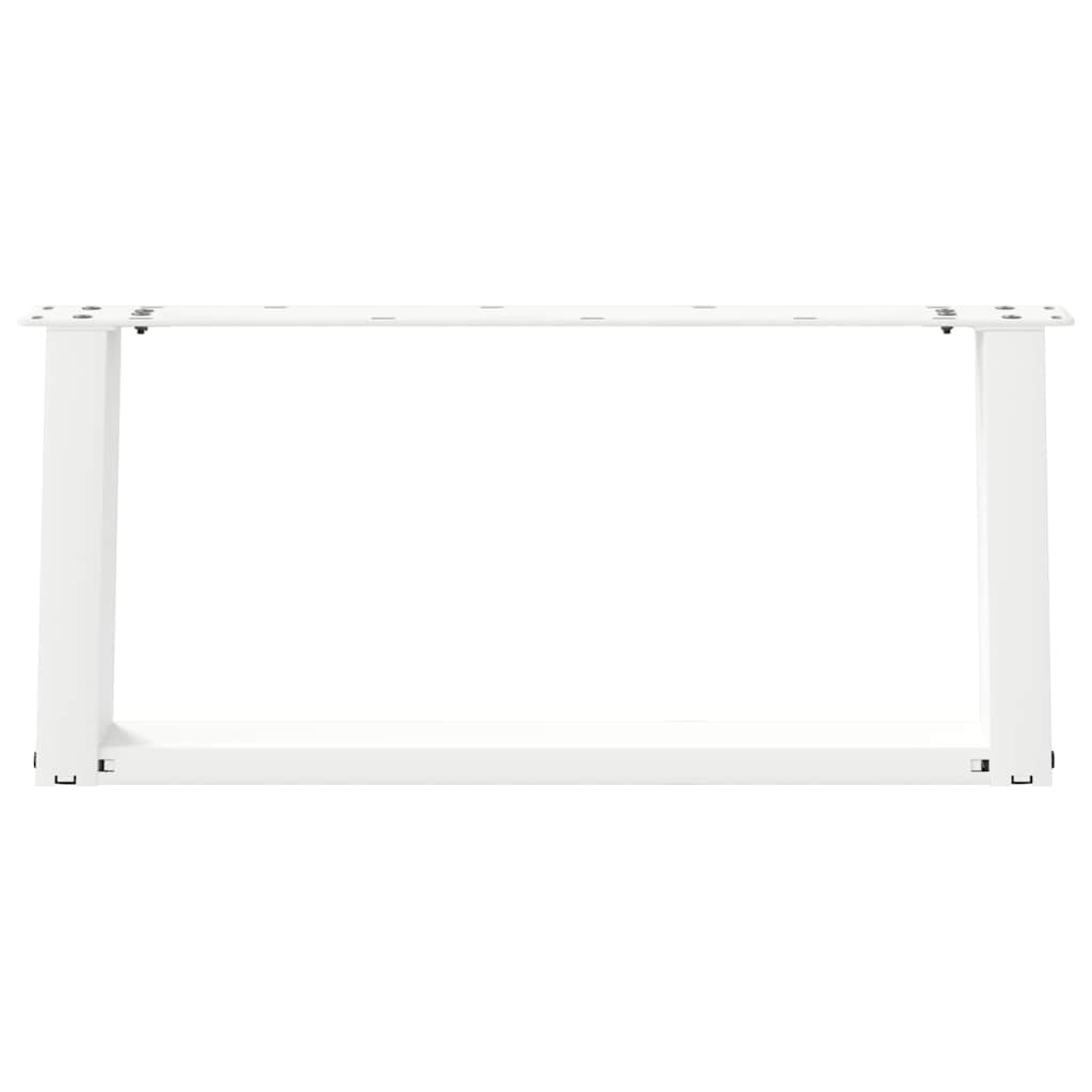 Pieds de table basse en U, 2 pièces, blanc, 60 x 30-31 cm, acier