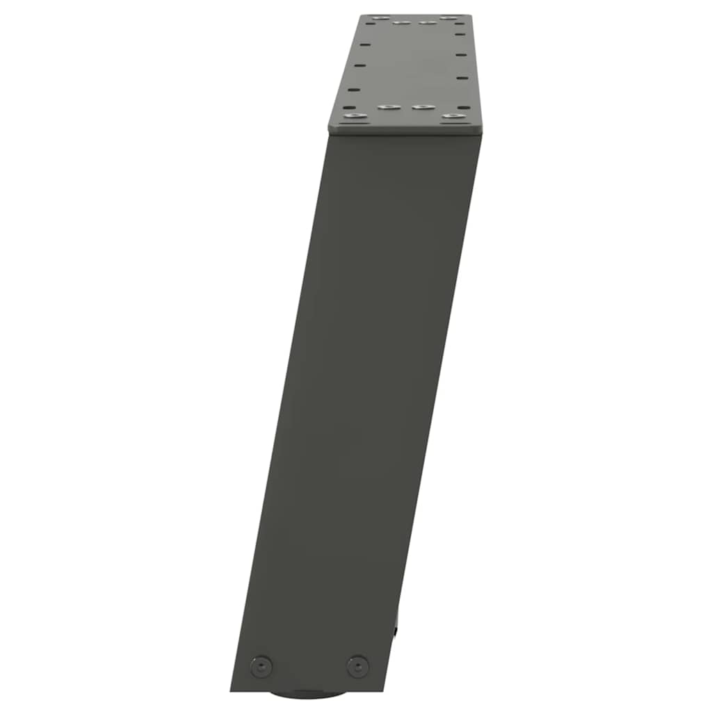 Pieds de table basse en U, 2 pièces, anthracite, 70 x 30-31 cm, acier