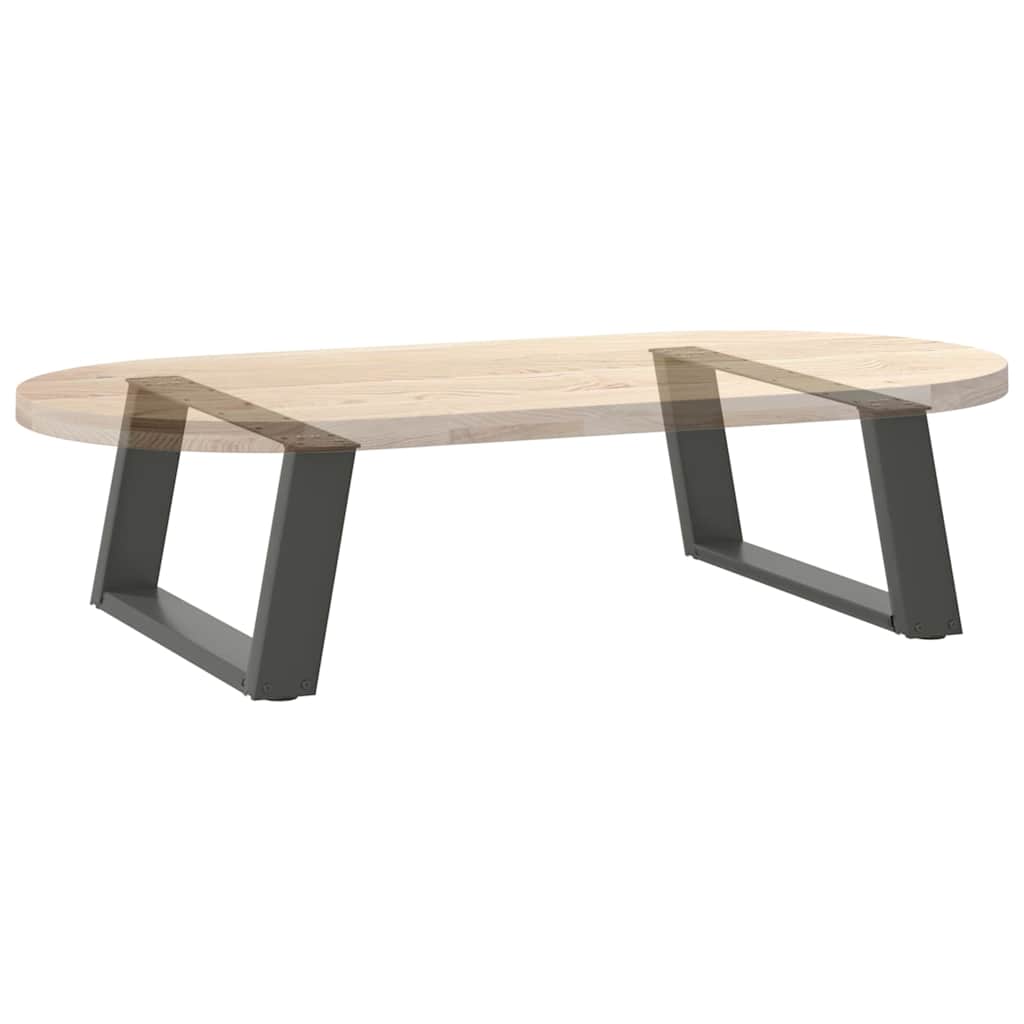 Pieds de table basse en U, 2 pièces, anthracite, 70 x 30-31 cm, acier