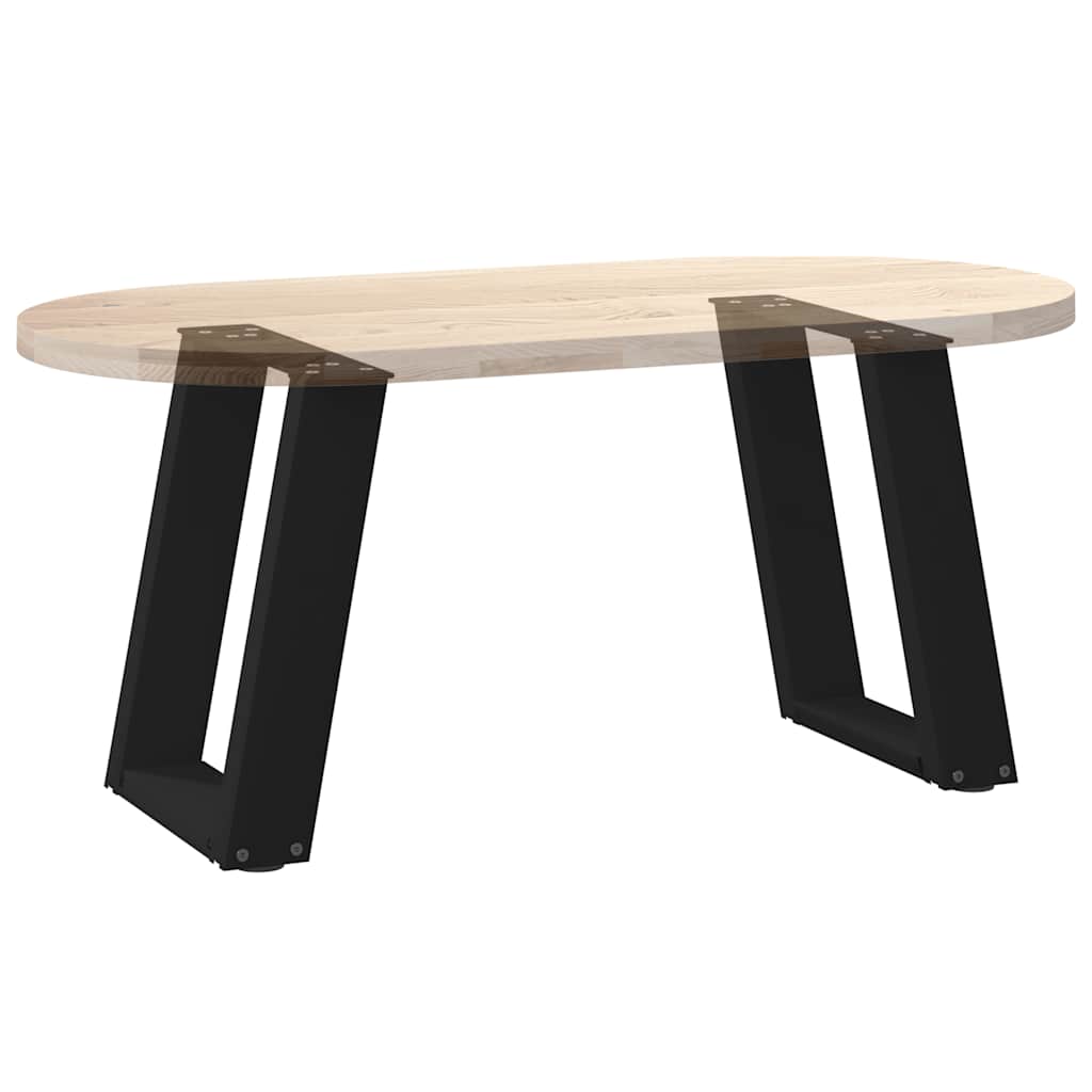 Pieds de table basse en U, 2 pièces, noir, 28 x 42-43 cm, acier