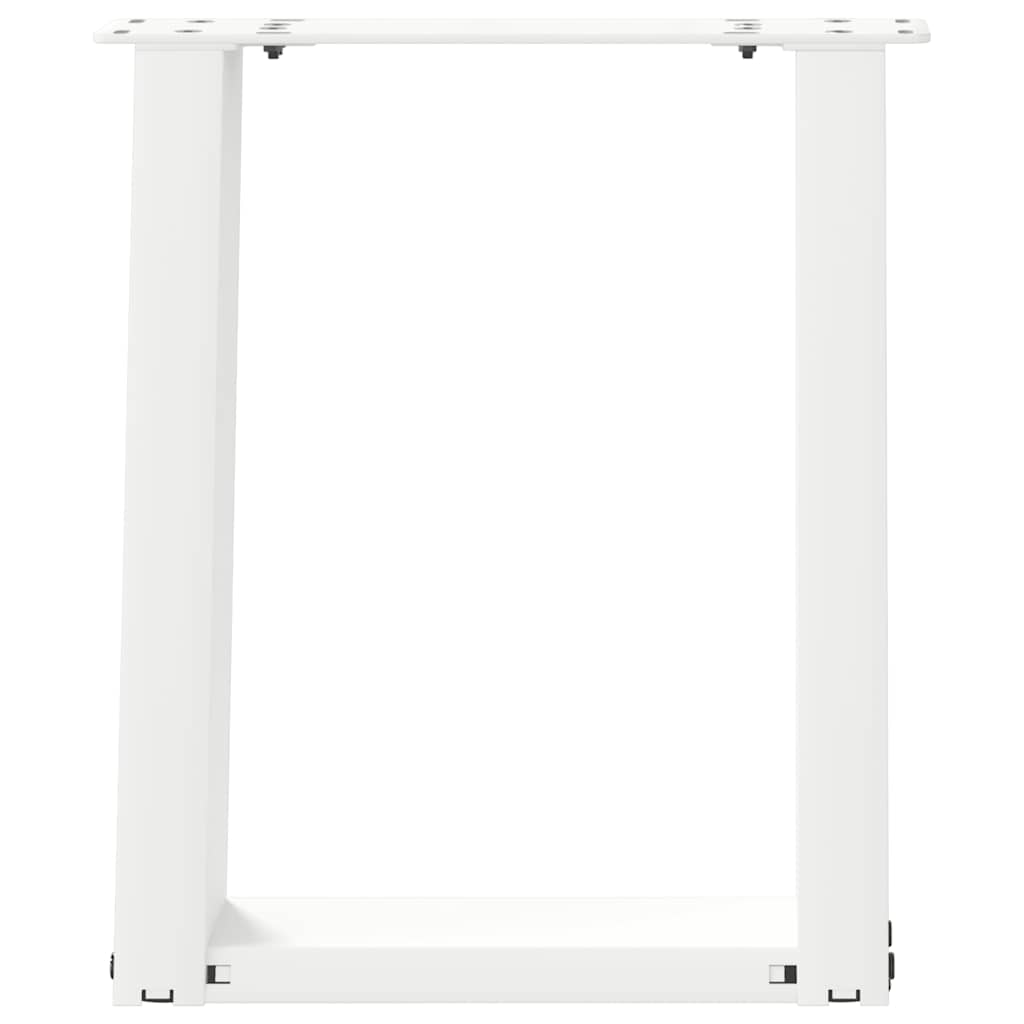 Pieds de table basse en U, 2 pièces, blanc, 28 x 42-43 cm, acier