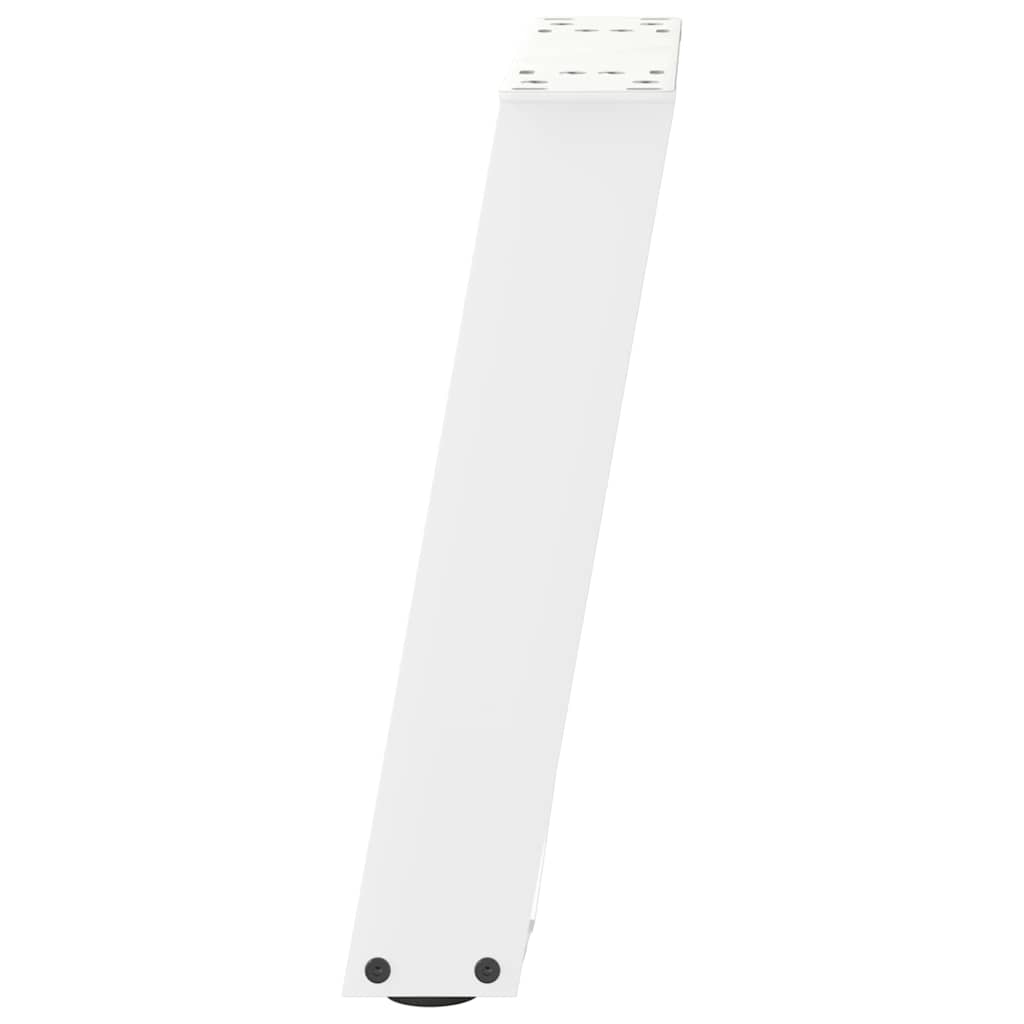 Pieds de table basse en U, 2 pièces, blanc, 28 x 42-43 cm, acier