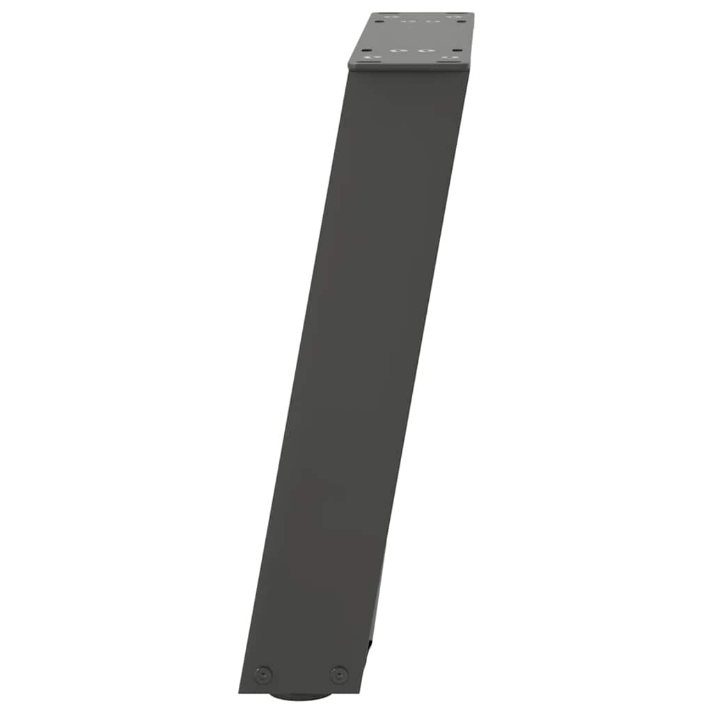 Pieds de table basse en U, 2 pièces, anthracite, 28 x 42-43 cm, acier