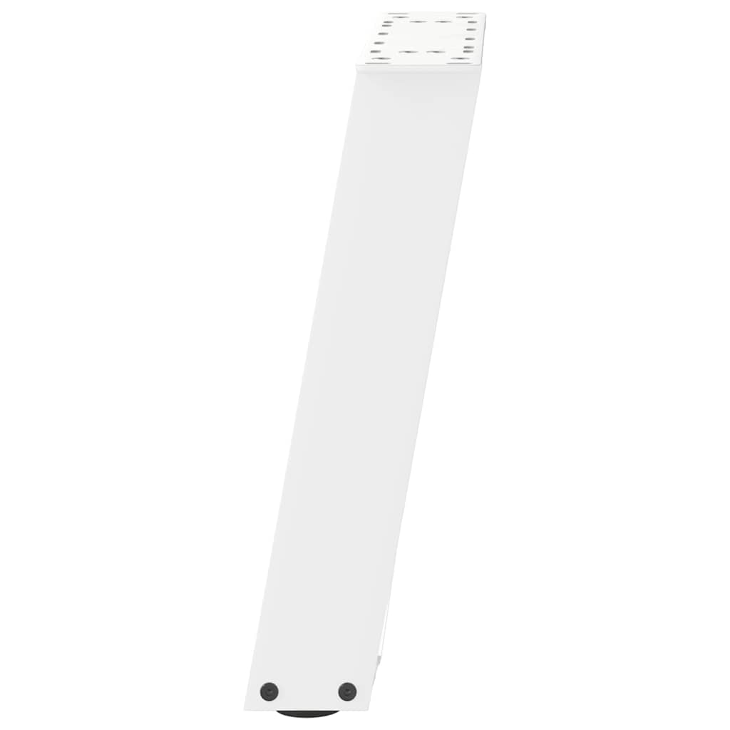 Pieds de table basse en U, 2 pièces, blanc, 38 x 42-43 cm, acier