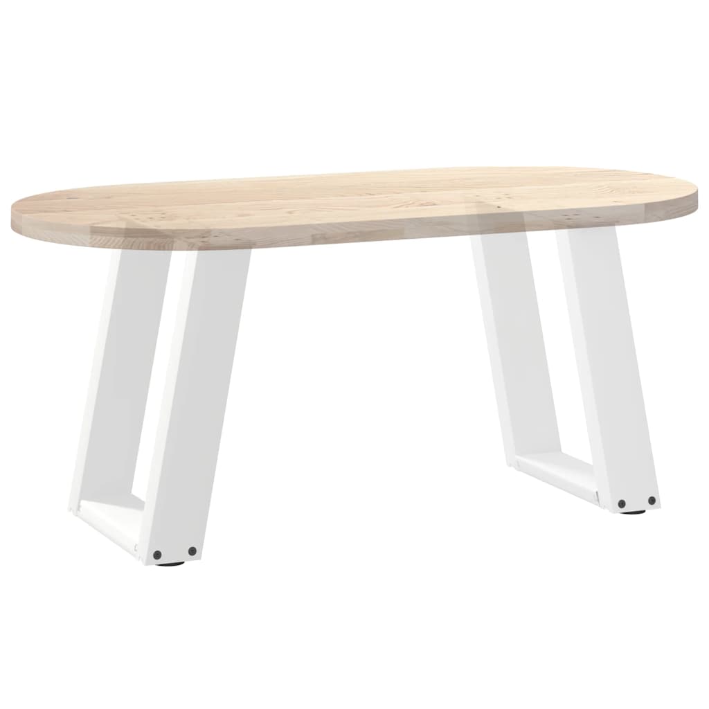 Pieds de table basse en U, 2 pièces, blanc, 38 x 42-43 cm, acier
