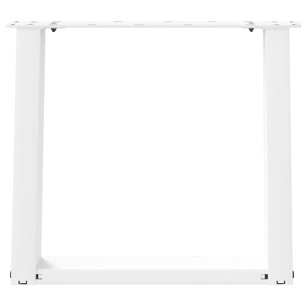 Pieds de table basse en U, 2 pièces, blanc, 50 x 42-43 cm, acier