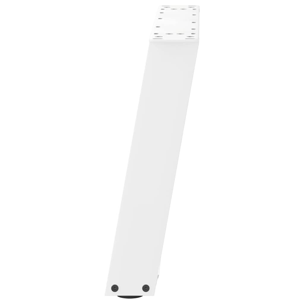 Pieds de table basse en U, 2 pièces, blanc, 50 x 42-43 cm, acier